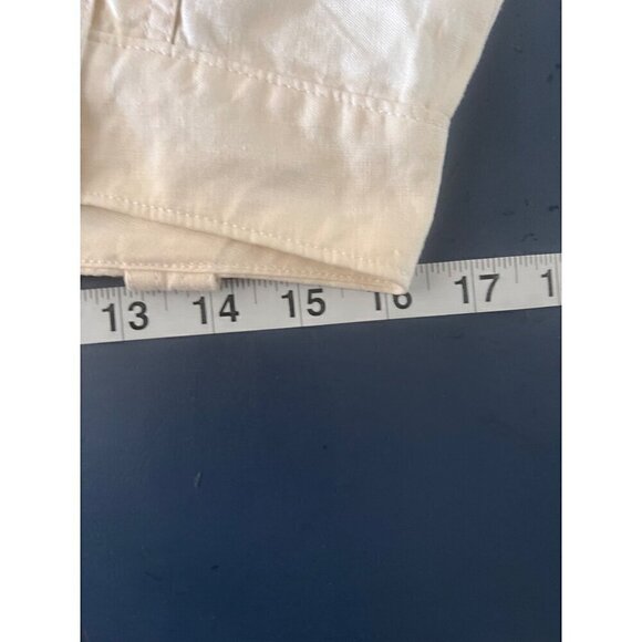 Old Navy Womens Low Waist Linen Pants Size 10 -White Lagenlook Beachy boho - Picture 5 of 11